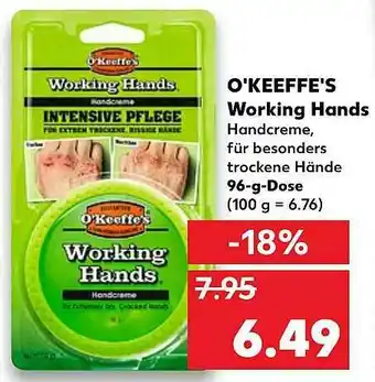 Kaufland O'keeffe's Working Hands Angebot