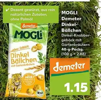 Kaufland Mogli Demeter Dinkel-bällchen Angebot