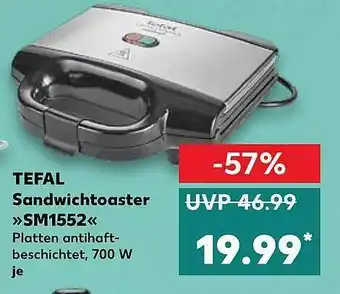 Kaufland Tefal Sandwichtoaster Sm1552 Angebot