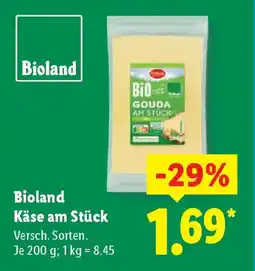 Lidl Bioland Käse am Stück Angebot