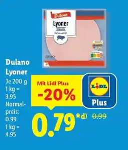 Lidl Dulano Lyoner Angebot