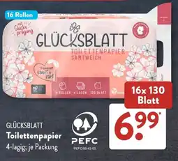Aldi Süd GLÜCKSBLATT Toilettenpapier Angebot