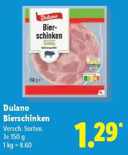 Lidl Dulano Bierschinken Angebot