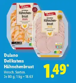 Lidl Dulano Delikatess Hähnchenbrust Angebot