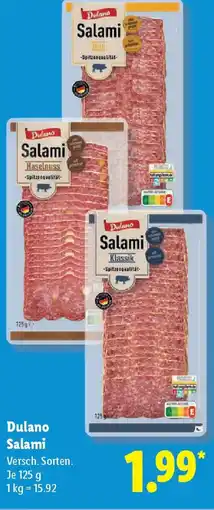Lidl Dulano Salami Angebot