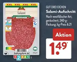 Aldi Süd GUT DREI EICHEN Salami-Aufschnitt Angebot