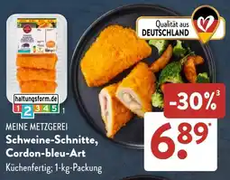 Aldi Süd MEINE METZGEREI Schweine-Schnitte, Cordon-bleu-Art Angebot