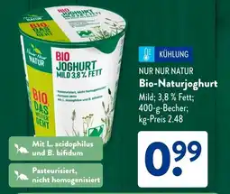 Aldi Süd NUR NUR NATUR Bio-Naturjoghurt Angebot