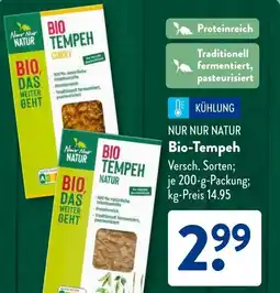 Aldi Süd NUR NUR NATUR Bio-Tempeh Angebot