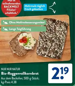 Aldi Süd NUR NUR NATUR Bio-Roggenvollkornbrot Angebot