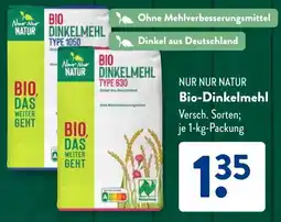 Aldi Süd NUR NUR NATUR Bio-Dinkelmehl Angebot