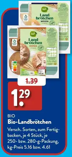 Aldi Süd BIO Bio-Landbrötchen Angebot