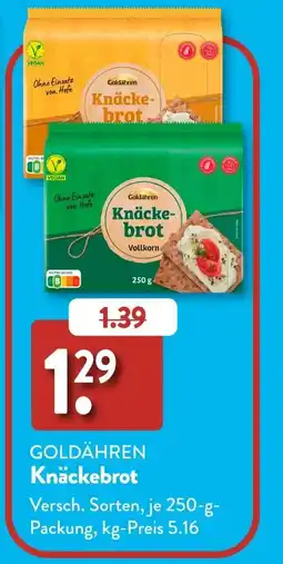 Aldi Süd GOLDÄHREN Knäckebrot Angebot