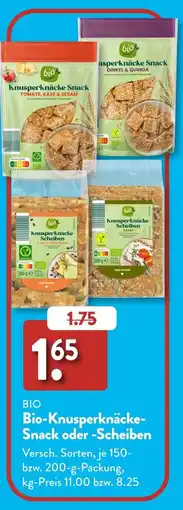Aldi Süd BIO Bio-Knusperknäcke- Snack oder -Scheiben Angebot