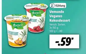 Lidl Vemondo Veganes Kokosdessert Kühlung Angebot