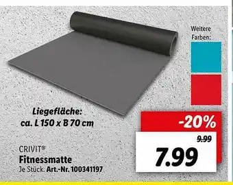 Lidl Crivit Fitnessmatte Angebot