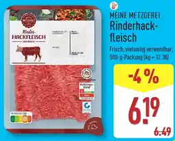 Aldi Nord MEINE METZGEREI Rinderhackfleisch Angebot