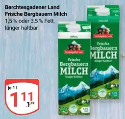 Globus Berchtesgadener Land Frische Bergbauern Milch Angebot