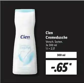 Lidl Cien Cremedusche Angebot