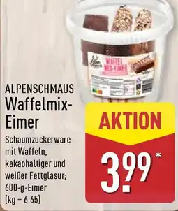Aldi Nord ALPENSCHMAUS Waffelmix- Eimer Angebot