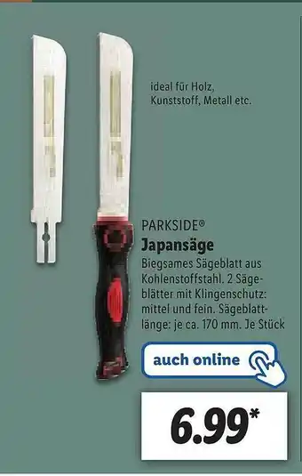 Lidl Parkside Japansäge Angebot