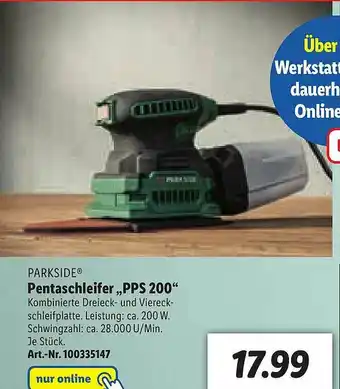 Lidl Parkside Pentaschleifer „pps 200“ Angebot