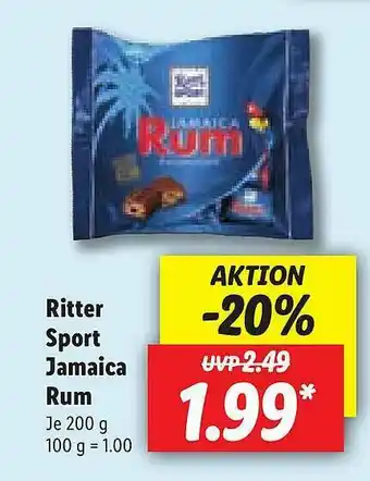 Lidl Ritter Sport Jamaica Rum Angebot