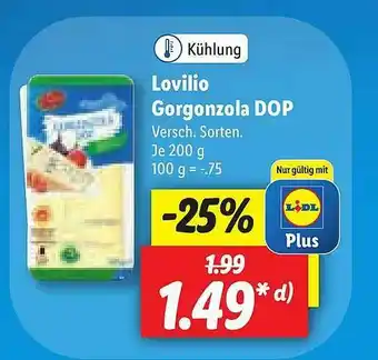 Lidl Lovilio Gorgonzola Dop Angebot