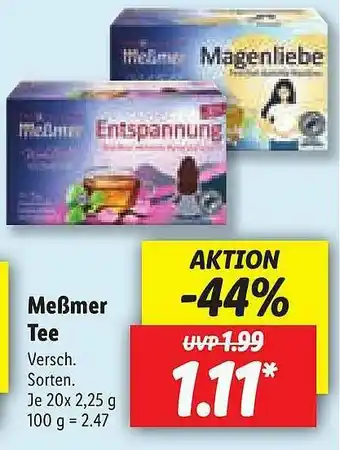 Lidl Meßmer Tee Angebot