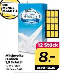 NETTO Milchwolke H-Milch 1.5 % Fett Angebot