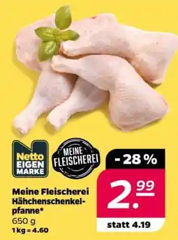 NETTO Meine Fleischerei Hähnchenschenkelpfanne Angebot