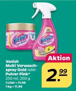 NETTO Vanish Multi Vorwaschspray Gold oder Pulver Pink Angebot