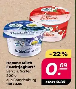 NETTO Hemme Milch Fruchtjoghurt Angebot