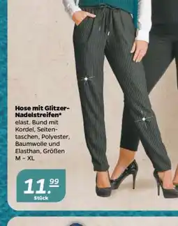 NETTO Hose mit Glitzer-Nadelstreifen Angebot