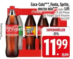 Edeka Coca-Cola, Fanta, Sprite, mezzo mix, Lift Angebot