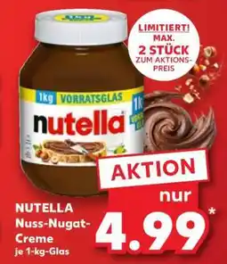 Kaufland NUTELLA Nuss-Nugat-Creme je 1-kg-Glas Angebot