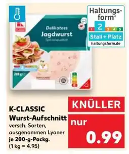 Kaufland K-CLASSIC Wurst- Aufschnitt Angebot
