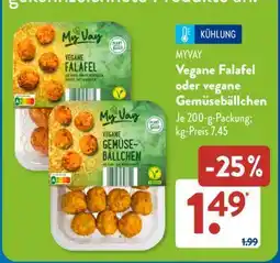 Aldi Süd MYWAY Vegane Falafel oder vegane Gemüsebällchen Angebot
