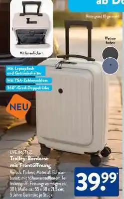Aldi Süd Trolley-Bordcase mit Frontöffnung Angebot