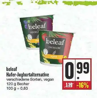 Edeka Beleaf Hafer-joghurtalternative Angebot