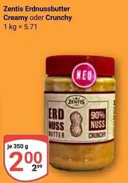 Globus Zentis Erdnussbutter Creamy oder Crunchy Angebot