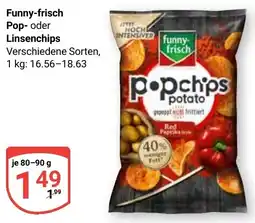 Globus Funny-frisch Pop- oder Linsenchips Angebot