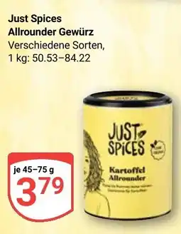Globus Just Spices Allrounder Gewürz Angebot