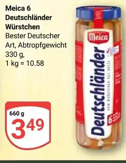 Globus Meica 6 Deutschländer Würstchen Angebot