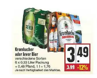 Edeka Krombacher Oder Jever Bier Angebot