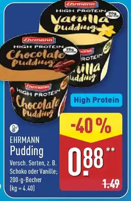 Aldi Nord EHRMANN Pudding Angebot