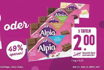 Edeka Alpia 5 Tafeln Angebot