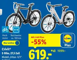 Lidl Crivit e-bike, 27,5 zoll modell „urban x/y“ Angebot