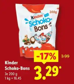 Lidl Kinder schoko-bons Angebot