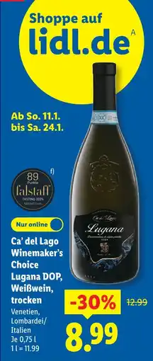 Lidl Ca’ del lago winemaker’s choice lugana dop Angebot